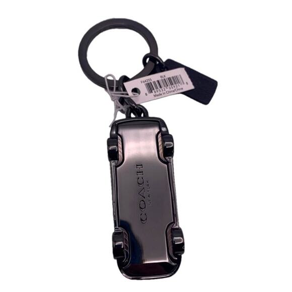 NWT COACH METAL CAR Key Fob Bag Charm Key Ring - Picture 3 of 4